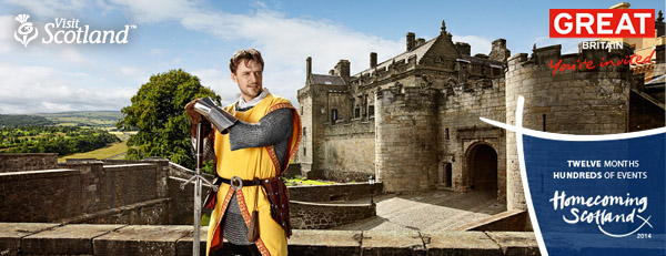 Battle performer Robert Ballantyne on the battlements of Stirling Castle