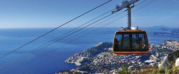 A cable car to Mount Srđ in Dubrovnik